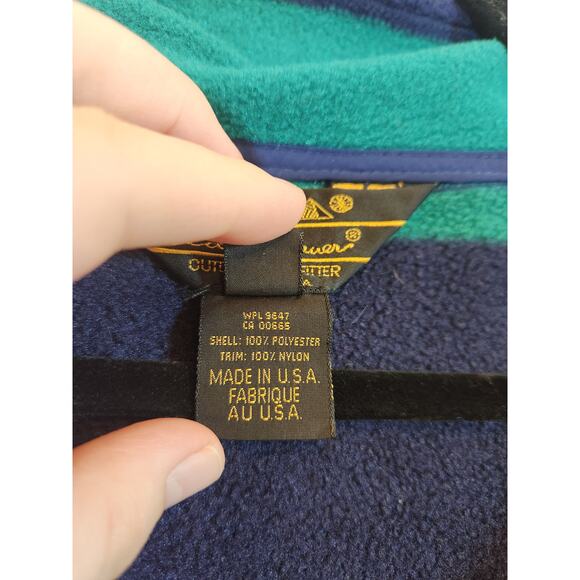 Eddie Bauer Men's Multicolor Stripe Long Sleeve Fleece Pullover Sweatshirt Large - Picture 4 of 6